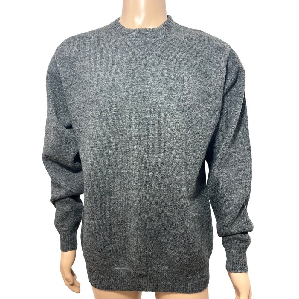 Gap Men’s Sweater Grey L Pullover Ribbed Crewneck Wool Classic Casual Preppy